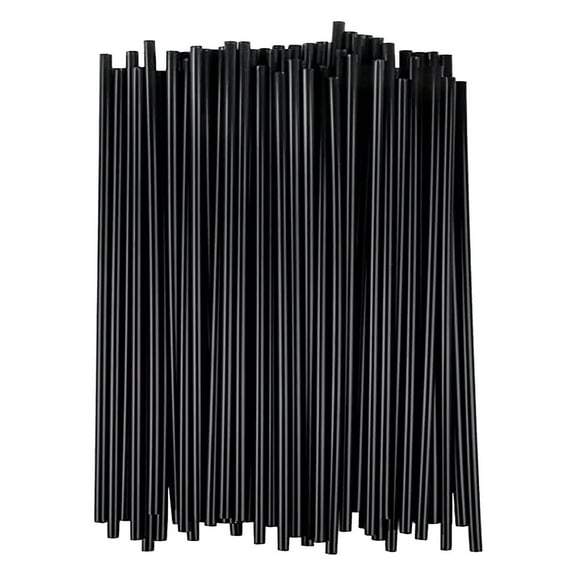 Coffee Straws,Swizzle Sticks for Cocktails,1000 Black Stir Straws,Disposable Plastic Coffee Stirrers Swizzle Sticks for Cocktails, Hot & Cold Beverages,Plastic Straws Thin Tube(100pcs)