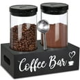 thumbnail image 1 of 2-Cup Air Tight Food Storage Canisters Set of 2 with Coffee and Sugar Containers, Shelf, 1 of 7
