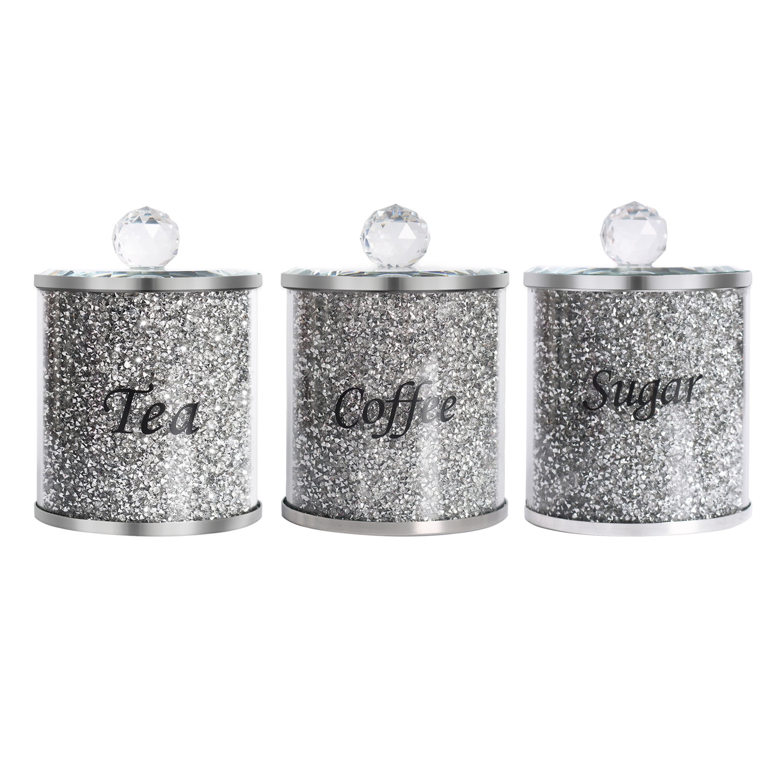 DAYYET Teal Canisters for Kitchen Counter, Airtight Kitchen Canisters for  Countertop, Flour and Sugar Containers, Tea Coffee Sugar Canister Set