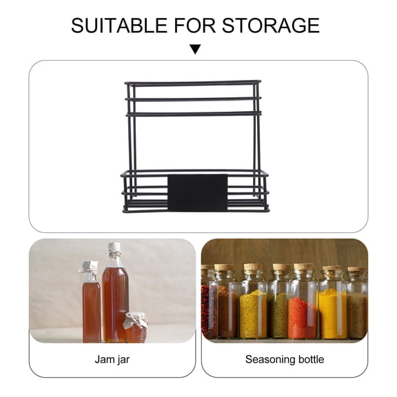 LEDMOMO Premium Iron Syrup Rack for Kitchen Storage of Syrup and Spice Bottles