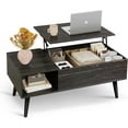 thumbnail image 1 of Coffee Table for Living Room, Lift Top Coffee Table with Storage, Small Rising Wooden Dining Center Table with Storage Shelf & Hidden Compartment, 1 of 8