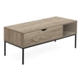 thumbnail image 1 of Monarch Coffee Table, 42 L, Rectangular, Cocktail, Lift-top, Dark Taupe, Black, 1 of 5