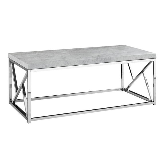 Coffee Table Accent Cocktail Rectangular Living Room 48"L Metal Gray