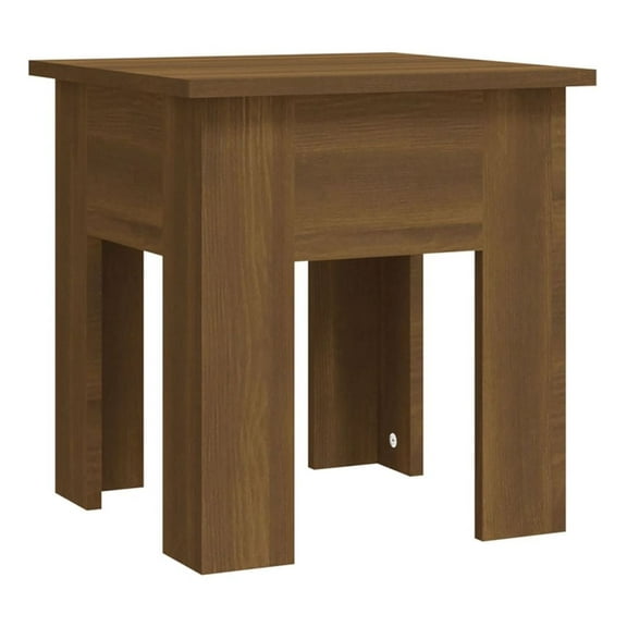 Coffee Table Brown Oak 15.7x15.7x16.5, Living Room Table, Modern Side Table, Small Square Couch Table, Engineered Wood for Home Office
