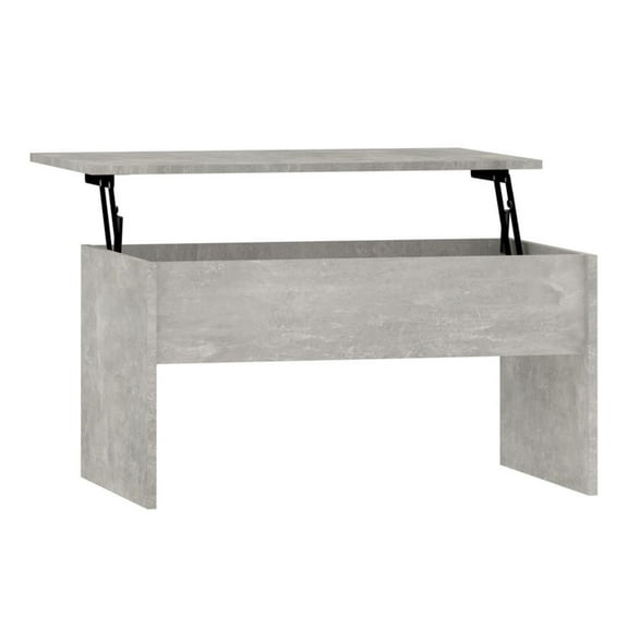 Coffee Table Concrete Gray 31.5"x19.9"x16.3" Lift Top, Engineered Wood Living Room Table with Hidden Storage, Modern Sofa Table for Home Office