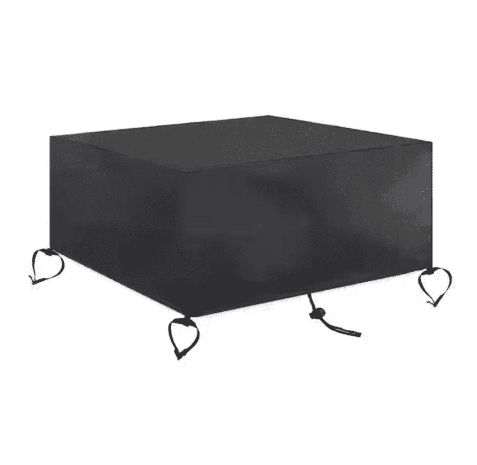 Coffee Table Cover 30 Inch, Black Outdoor Patio Furniture Cover - Waterproof, Windproof, UV Protection - Fits Most Ottomans & Tables