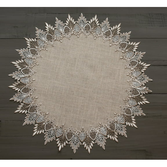 Coffee Table Doily | Neutral Brown Earth Tones (24" & 33")
