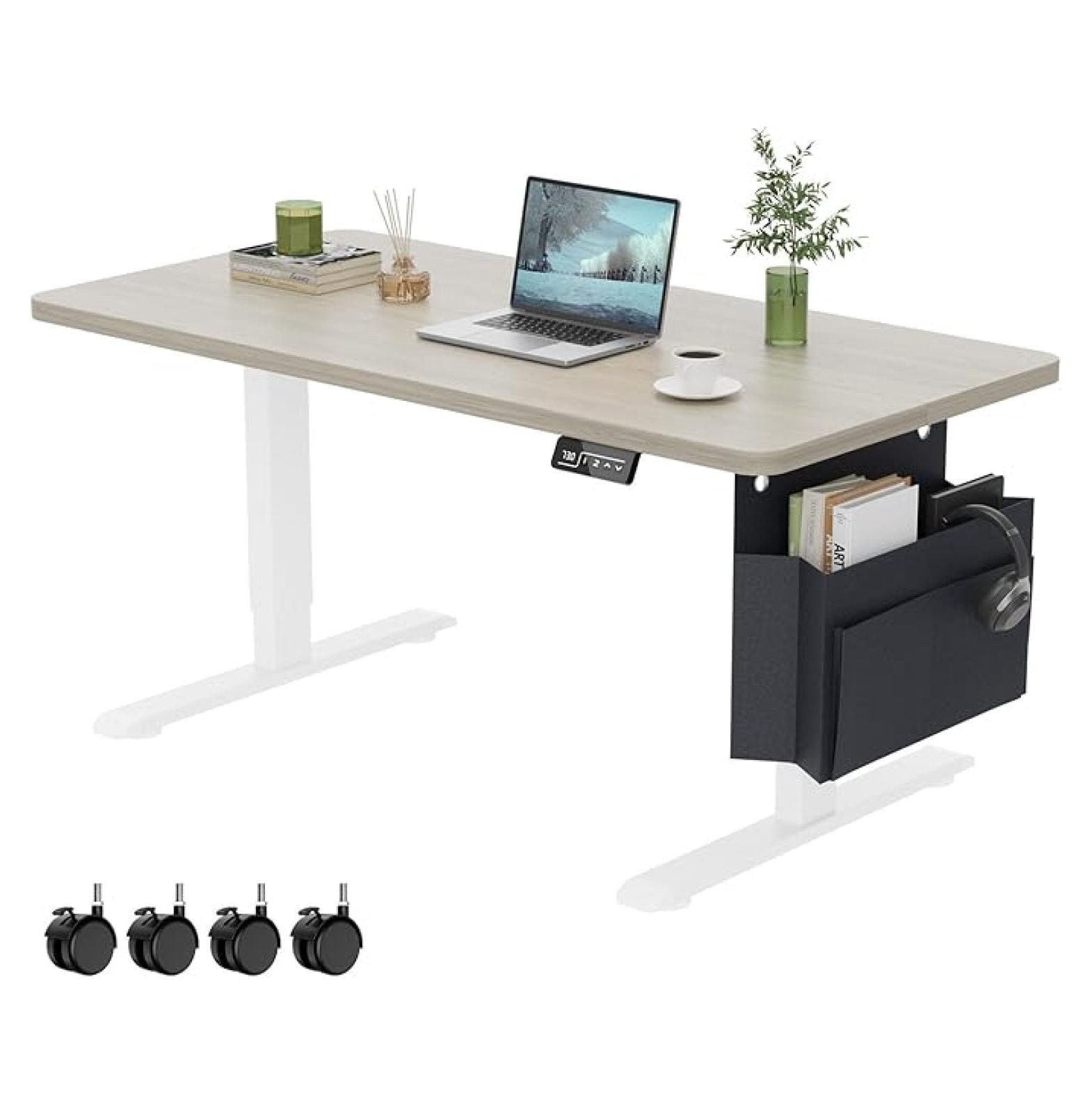 Coffee Table, Height Adjustable Electric Coffee Table with Storage Bag ...