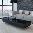 thumbnail image 1 of "Coffee Table High Gloss, Side Table Living Room Home Furniture Black 45.3"" x 21.7"" x 12.2"" (L x W x H)", 1 of 5