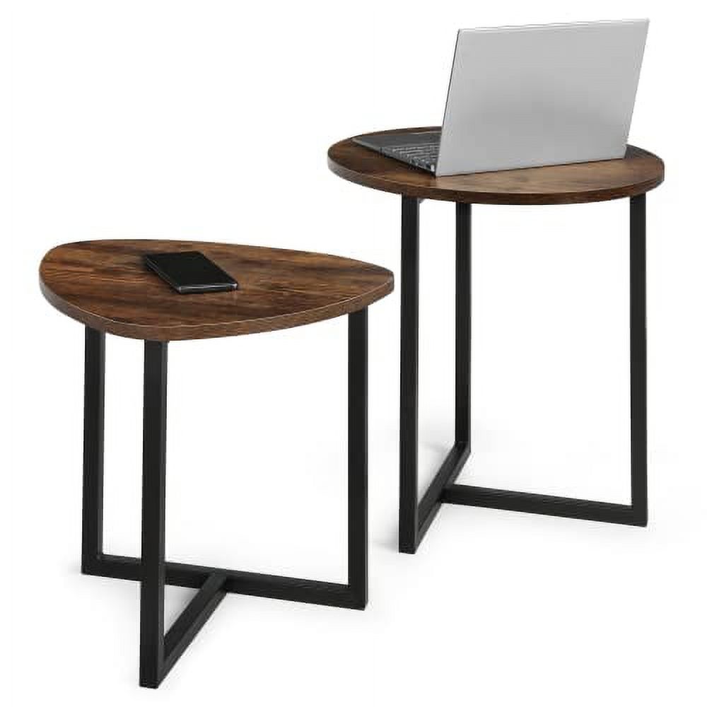 Coffee Table Industrial Nesting Coffee Table Set Of 2 Coffee And Snack