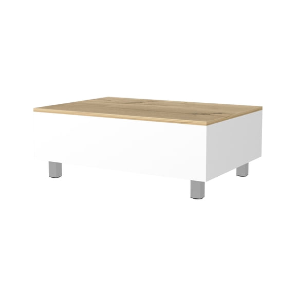 Coffee Table with Lift Function for Living Space | Wheels with Lock and Spacious Top | Engineered Wood Main Part | Resolve Storage and Movement Challenges