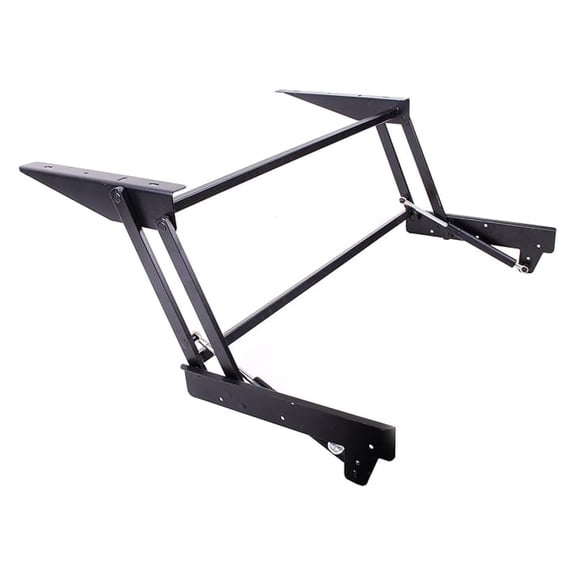 Coffee Table Lift Mechanism Hinges - DIY Lift Top Kit - Gas Hydraulic Struts - Furniture Hardware - Black - 27.375" Length