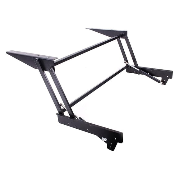 Coffee Table Lift Mechanism Hinges - DIY Lift Top Kit - Gas Hydraulic Struts - Furniture Hardware - Black - 27.375" Length