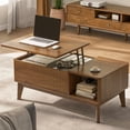 thumbnail image 1 of Coffee Table, Lift Top Coffee Table with Storage, Small Living Room Furniture, Fluted Design, 16.22'' H X 37.4'' W X 18.9'' D, 1 of 7