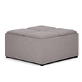 thumbnail image 1 of Coffee Table Ottoman with Storage - Wide Flip-Top Tray - Cloud Grey, 1 of 6