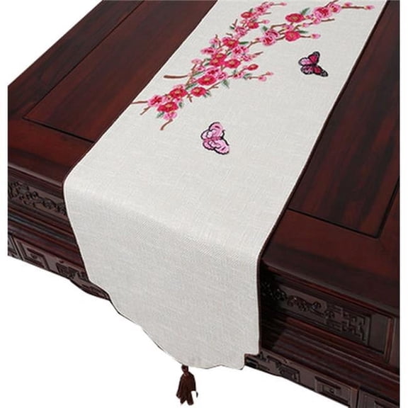 Coffee Table Runner Drape Modern Chinese Linen Tablecloth