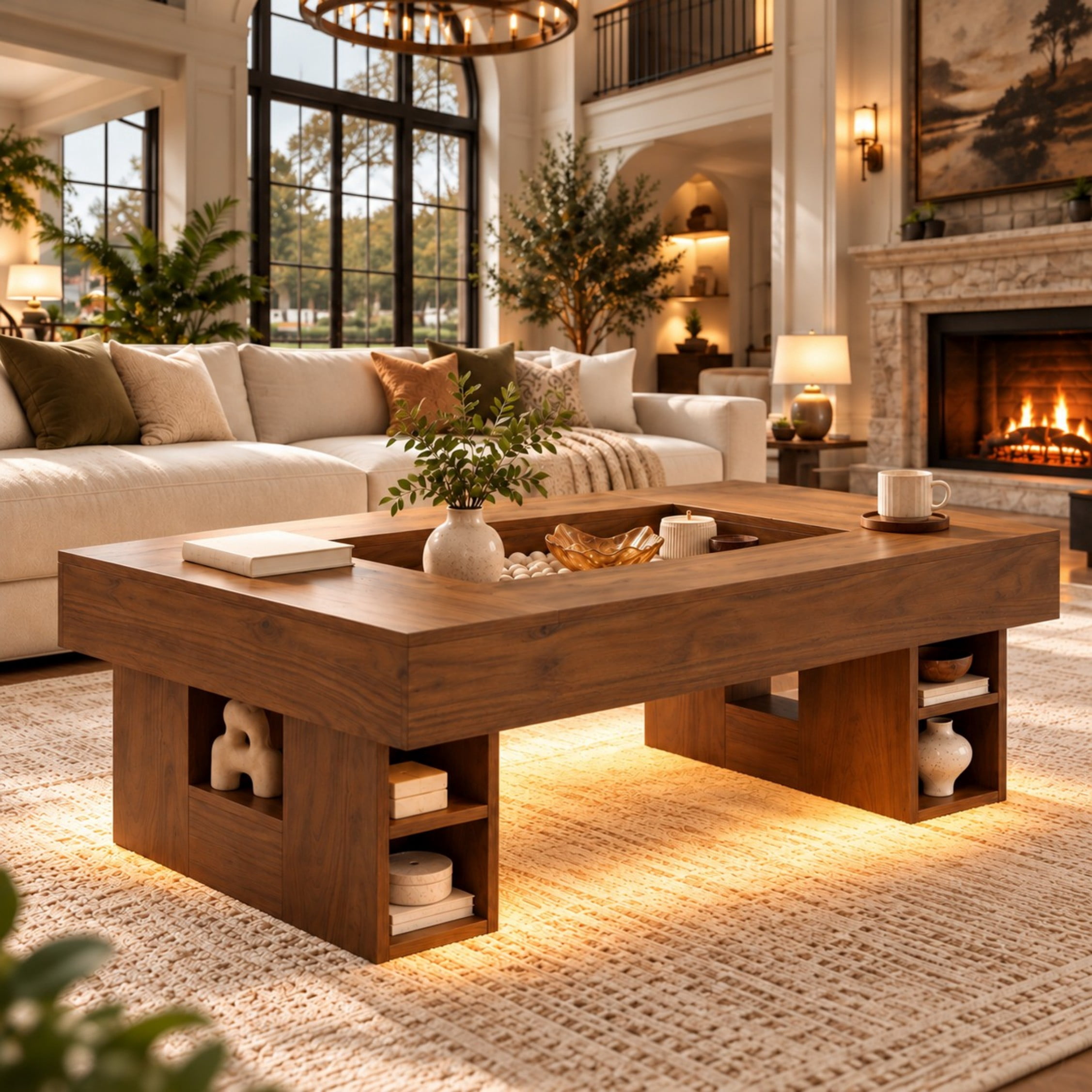 Coffee Table with Storage, 47.2