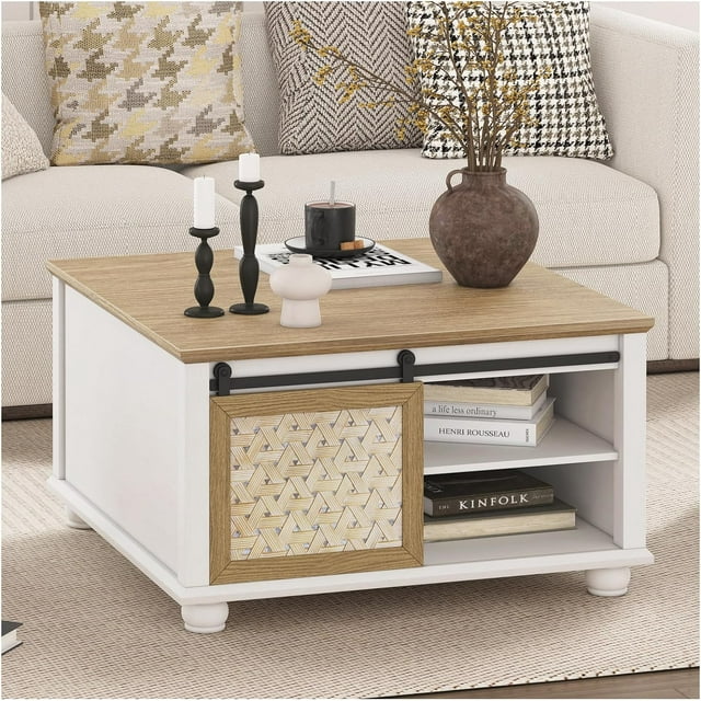 Coffee Table with Storage,Farmhouse Coffee Tables for Living Room with ...