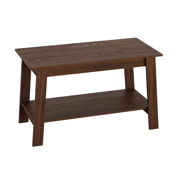 Coffee Table with Storage Shelf,2-Tier Coffee Tables for Living Room,Farmhouse Wood Rectangle Small Coffee Table,Living Room Tables,TV Stands,Minimalist Modern Center Table,Easy Assembly