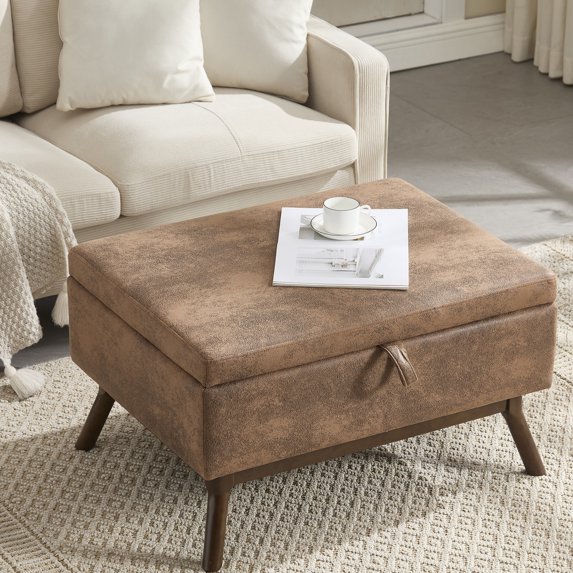 Coffee Table Storage With Solid Wood Frame And Upholstered Seat Cushion For Entryway Bench Entryway, Living Room Family Lifting Top