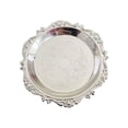 thumbnail image 1 of Coffee Table Tray Round Decorative Tray,Round Metal Decorative Tray for Coffee Table, Snack Cake Plate and Teacup Holder, Versatile Jewelry Storage Organizer and Elegant Home Decor(Silver,3.94"), 1 of 9