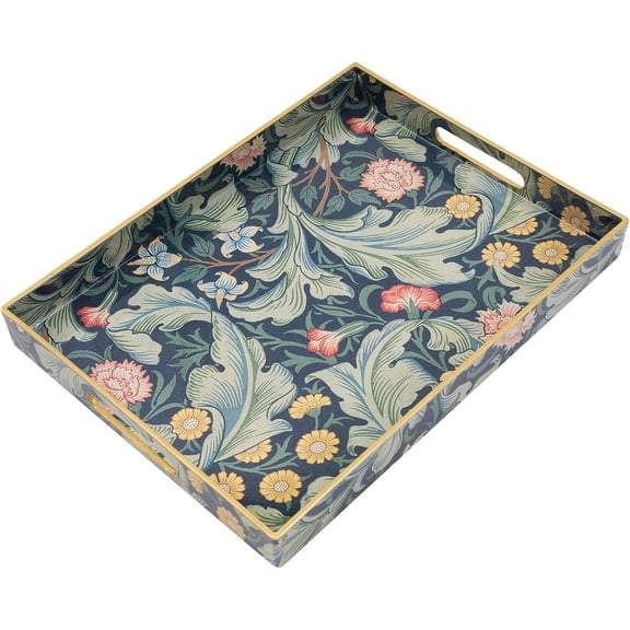 Coffee Table Trays for Living Room Serving Tray with Handles, Modern Large Tray for Ottoman Coffee Table