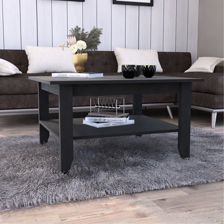 Coffee Table With Black , One Shelf, Adding Value To Living Room Finish , Stylish For