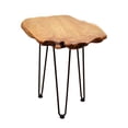 thumbnail image 1 of Coffee Table, Wood Side Table End Table with Natural Holes or Cracks Pattern Desktop, 1 of 8
