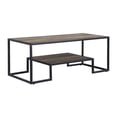 thumbnail image 1 of Coffee Table with 1 Open Shelf and Tubular Frame Oak Brown - Saltoro Sherpi, 1 of 5