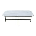 thumbnail image 1 of Coffee Table with Ceramic Top and Metal Frame, White and Black- Saltoro Sherpi, 1 of 5