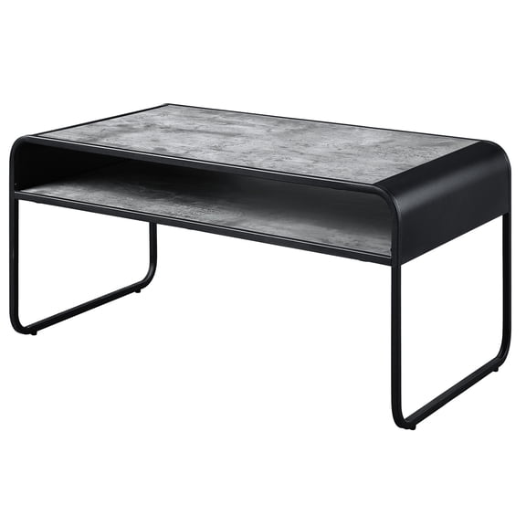 Coffee Table with Concrete Finish / In Living Room / Sled Base Design