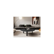 Coffee Table with Oak Veneer Top & Solid Birch Base - Smoke Oak Finish