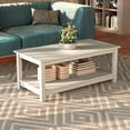 thumbnail image 1 of Coffee Table with Storage Shelf White - by From the Tree Furniture, 1 of 8