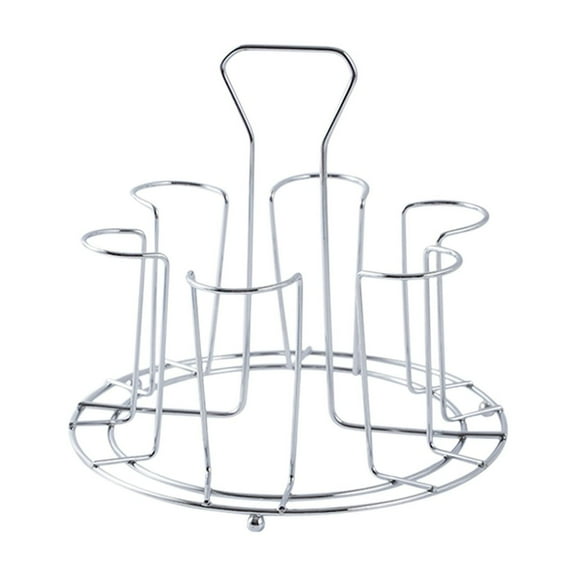 Coffee Table with Storage, Stainless Steel Inverted Cup Drying Rack for Glass Coffee Cups with Handle and Raised Legs