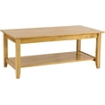 thumbnail image 1 of Kawind Home Solid Wood Coffee Table, Light Walnut Finish, Classic Living Room Centerpiece, 1 of 7