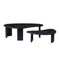 thumbnail image 1 of Coffee Tables 2-Piece Modern Irregular Shape Coffee Table Set for Living Room,Easy Assembly Nesting Coffee Tables, End Side Tables for Living Room Office,Black Color,Coffee Tables With Storage, 1 of 12