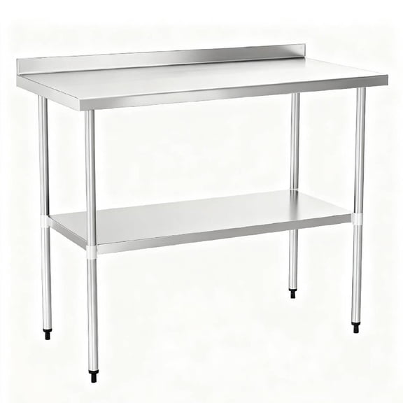 Coffee Tables 24" x 60" 18-Gauge Stainless Steel Commercial Work Table with 4" Backsplash and Undershelf,Coffee Tables With Storage