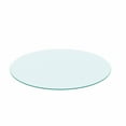 thumbnail image 1 of Coffee Tables 30" Inch Round Tempered Glass Table Top Clear Glass 1/4" Inch Thick Round Polished Edge,Wooden Coffee Tables, 1 of 10
