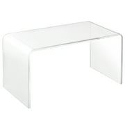 Coffee Tables 32" Long Rectangle All Acrylic 15mm Thick Waterfall Coffee Table, Clear,Coffee Tables With Storage