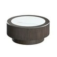 thumbnail image 1 of Coffee Tables 35.43 inch Modern Faux Marble Pattern Stickers Coffee Table Round Coffee Table for Living Room,Small Table with Sturdy Pedestal,Dark Brown,Coffee Tables With Storage, 1 of 6