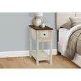 thumbnail image 1 of Coffee Tables Accent Table, End, Side Table, 2 Tier, Narrow, Bedroom, Lamp, Storage Drawer, Antique White Veneer, Brown Veneer, Transitional,Wooden Coffee Tables, 1 of 11