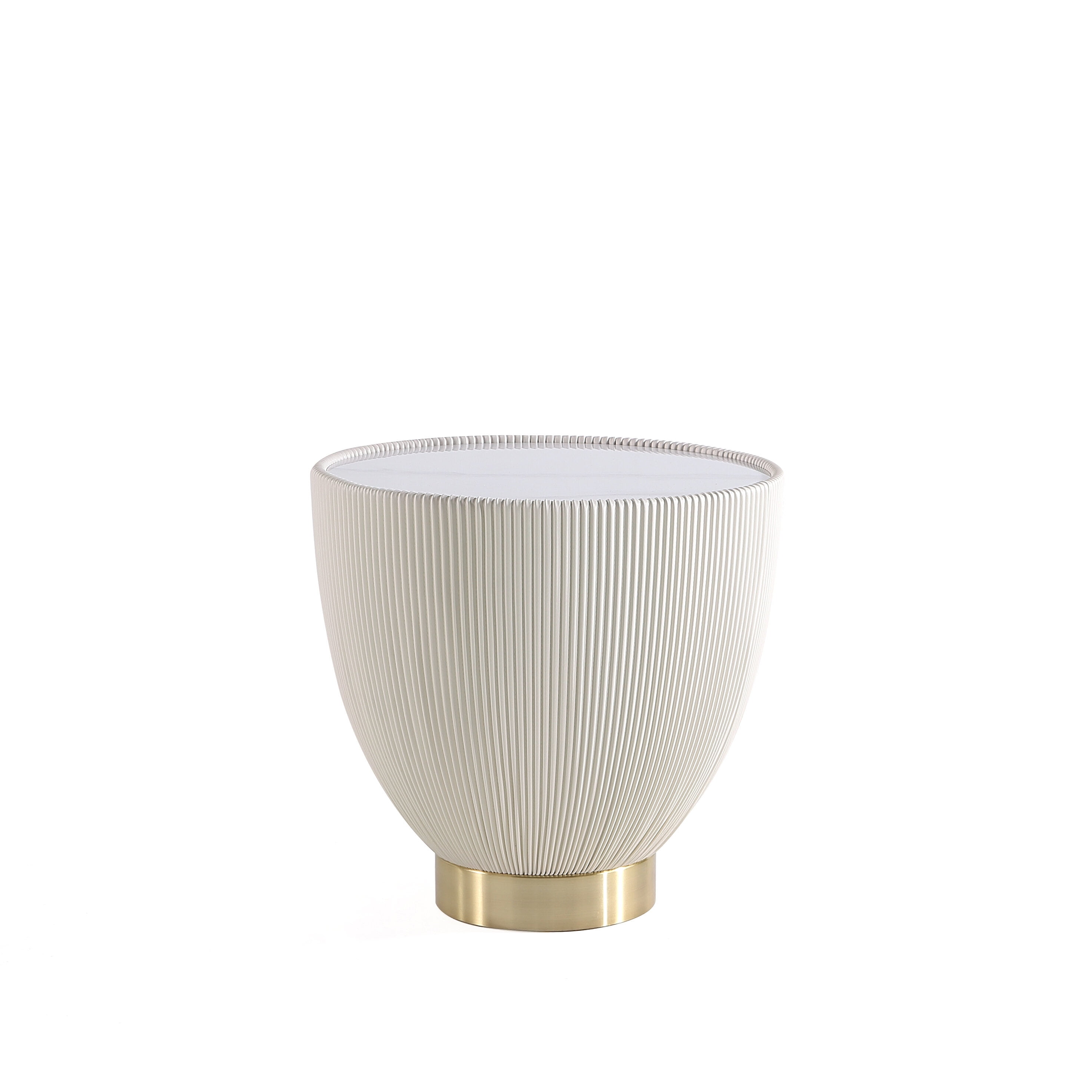 Coffee Tables Anderson Sintered Stone Top Upholstered End Table in ...