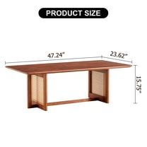 Coffee Tables Chinese style log wind Imitation rattan Walnut color tea table rectangular solid wood coffee low table small family living room tea table .W115191497,Coffee Tables With Storage