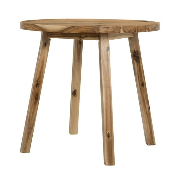 Coffee Tables, D32x30" Round Dining Table, Solid Wood, Natural Wood+Brown Wooden Coffee Tables,Solid Wood Coffee Tables With Storage, Furniture Primary Living Space Tables D32x30" Round Dining Table,