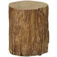 thumbnail image 1 of Coffee Tables HOMCOM Tree Stump Stool, Decorative Side Table with Round Tabletop, Concrete End Table with Wood Grain Finish, for Indoors and Outdoors, Natural,Coffee Tables With Storage, 1 of 9