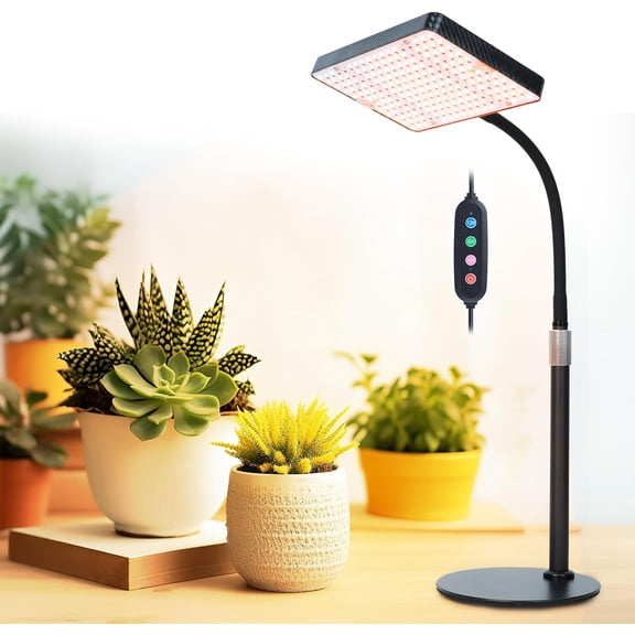 Tabletop Grow Lights for Indoor Plants Full Spectrum, Desk Grow Lights for Seed Starting, Bonsai, 4/8/12/16/20 Hr Timer, 208PCS LEDs, 2000 Lumen, Bright Enough, 16"-24" Height Adjustable