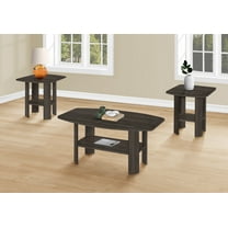 Coffee Tables Table Set, 3pcs Set, Coffee, End, Side, Accent, Living Room, Brown Laminate, Transitional,Wooden Coffee Tables