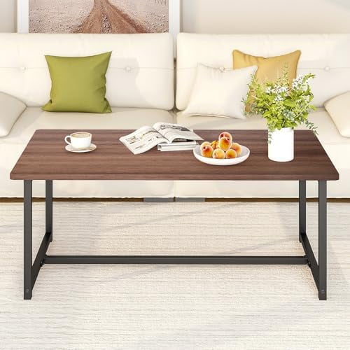 Coffee Tables for Living Room,Rectangular Center Table with Metal Frame ...