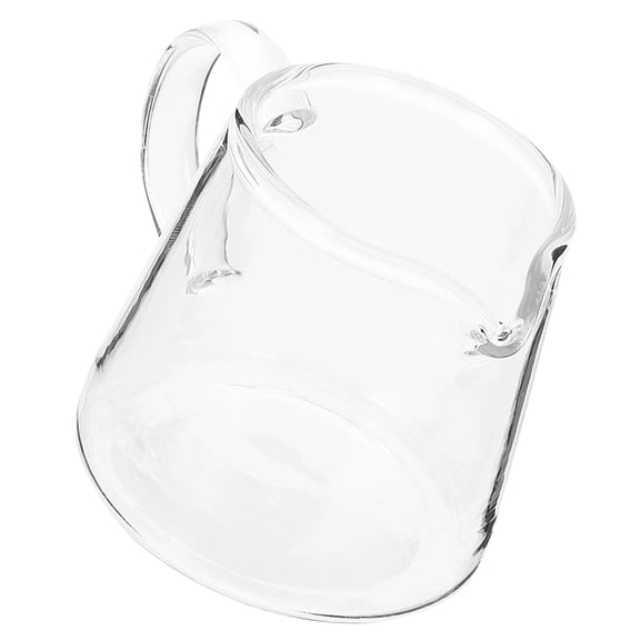 450ml Coffee Table Pitcher Glass Straight Spout Creamer Jug for Espresso Cups and Coffee Mug Pouring