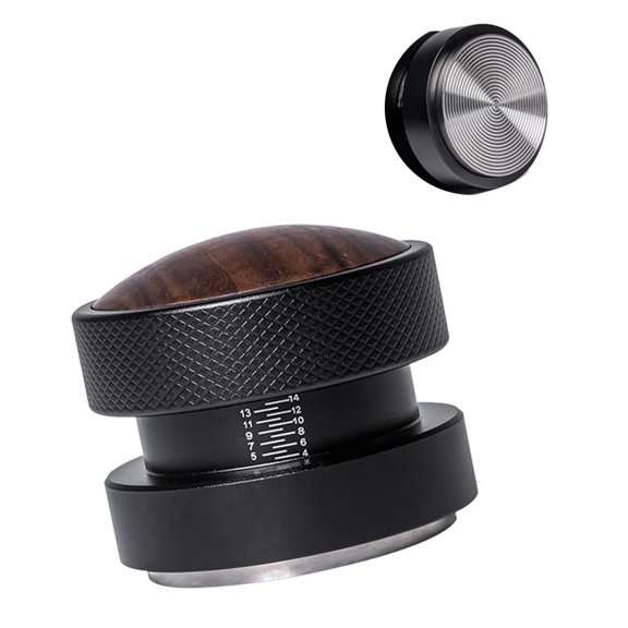 Coffee Tamper Auto Leveling Stainless Steel Spring Loaded Palms Tamper For Professional Levels Espresso Preparation